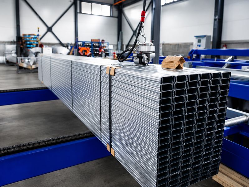 Pachet de profile pregătit pentru paletizare
